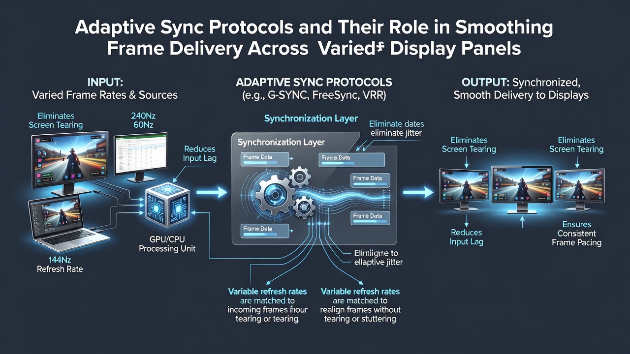 Comparison of frame delivery smoothness on LCD versus OLED panels using adaptive sync under mixed gaming and productivity workloads