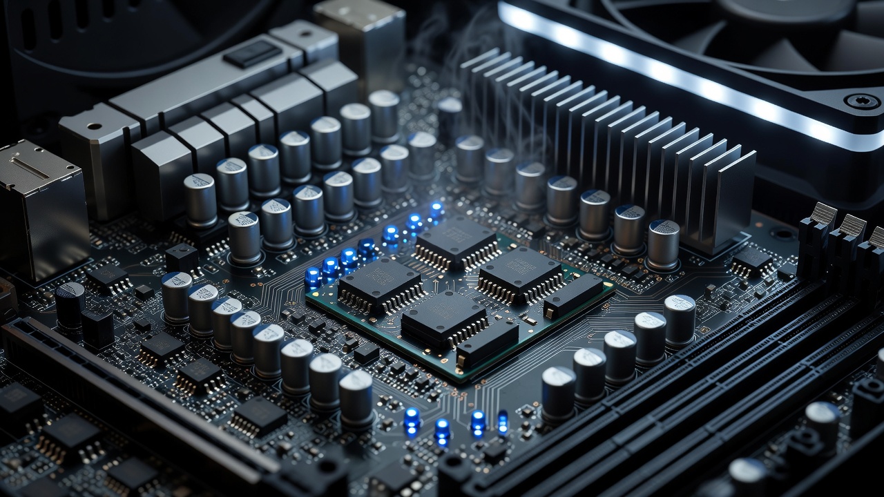 Thermal imaging and component layout of VRMs handling extended multi-core CPU loads in small form factor systems